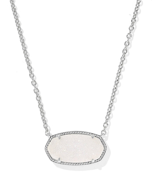 KENDRA SCOTT Elisa Silver Statement Short Pendant Necklace
