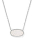 KENDRA SCOTT Elisa Silver Statement Short Pendant Necklace