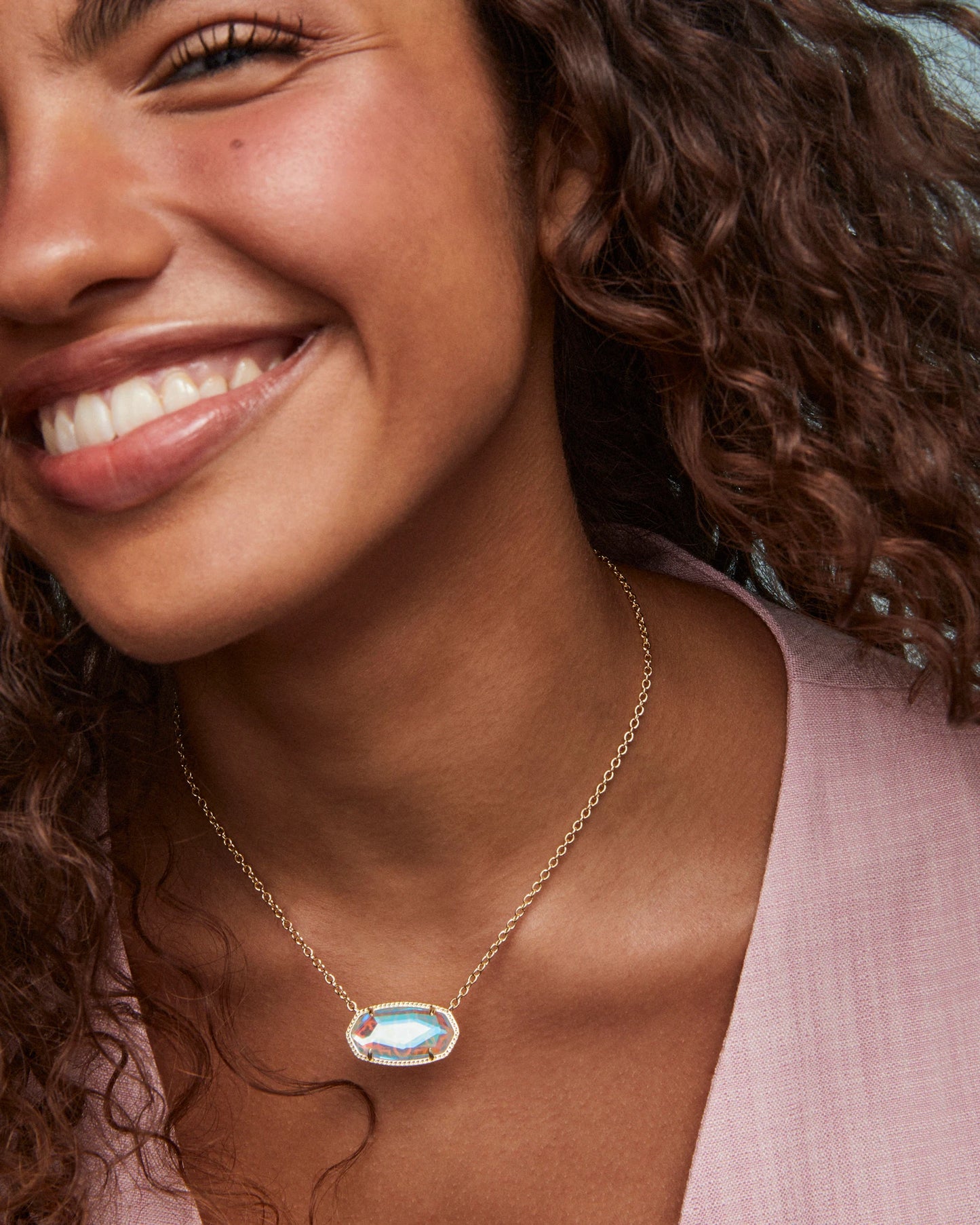 KENDRA SCOTT Elisa Gold Statement Short Pendant Necklace