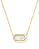 KENDRA SCOTT Elisa Bezel Gold Short Pendant Necklace