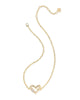 KENDRA SCOTT Emery Heart Gold Short Pendant Necklace