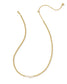 KENDRA SCOTT Eve Gold Beaded Strand Necklace in White Pearl