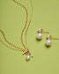 KENDRA SCOTT Eve Gold Drop Earrings in White Pearl