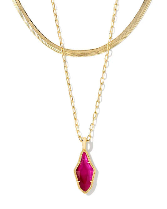 KENDRA SCOTT EVELYN MULTI DARK MAGENTA ILLUSION GOLD