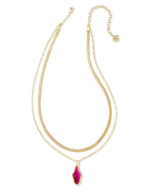 KENDRA SCOTT EVELYN MULTI  DARK MAGENTA ILLUSION GOLD