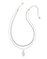 KENDRA SCOTT Evelyn Silver Multi Strand Necklace in Rock Crystal