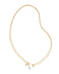 KENDRA SCOTT Eve Gold Chain Multi Strand Necklace in White Pearl