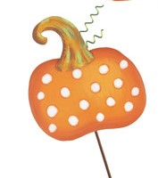 Orange Patterned Pumpkin - Polka Dots