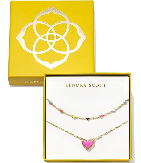 KENDRA SCOTT Ariv Haven Enamel Heart Necklace Gift Set