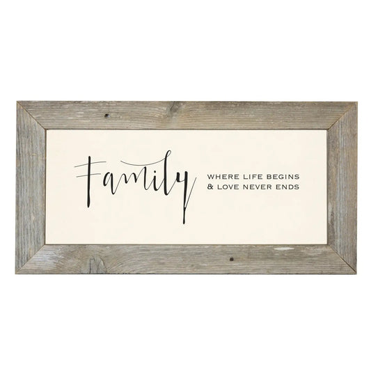 BRAYDEN AND BROOKS Family Where Life Begins - Rustic Frame