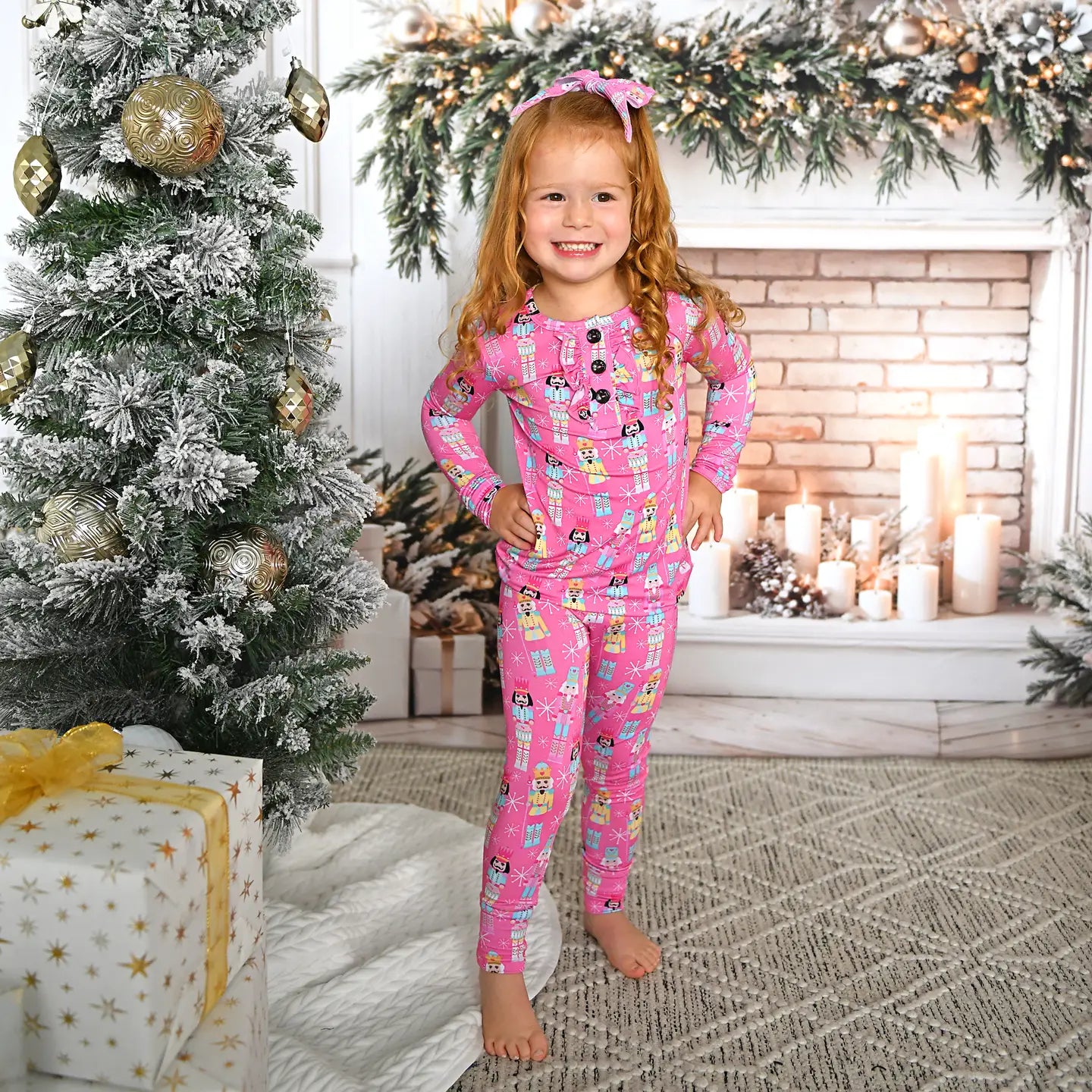 Gigi and Max Nadia Nutcrackers Two Piece Matching Xmas Pajamas Toddler