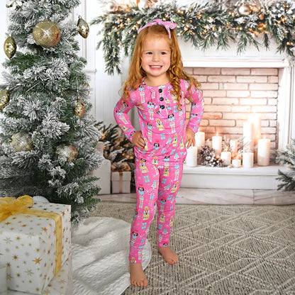 Gigi and Max Nadia Nutcrackers Two Piece Matching Xmas Pajamas Toddler