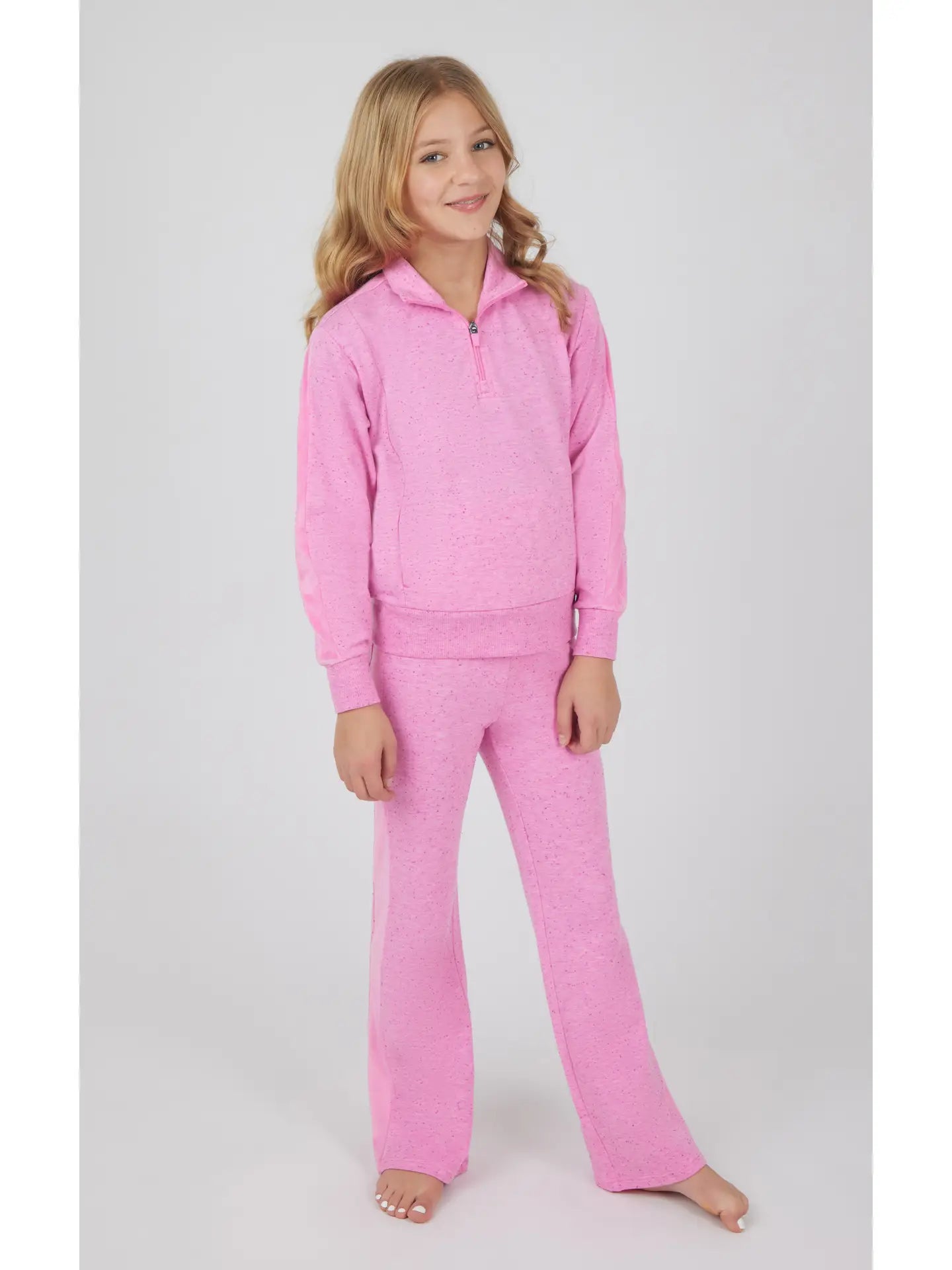 Girls Confetti Half Zip Pullover and Flare Set