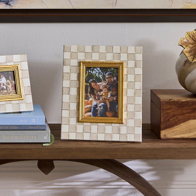 Mocha Check 4" x 6" Frame