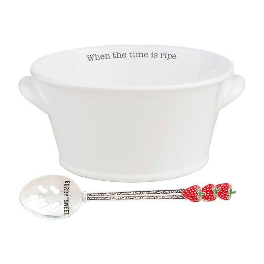 MUDPIE Time Is Ripe Strawberry Bowl Set