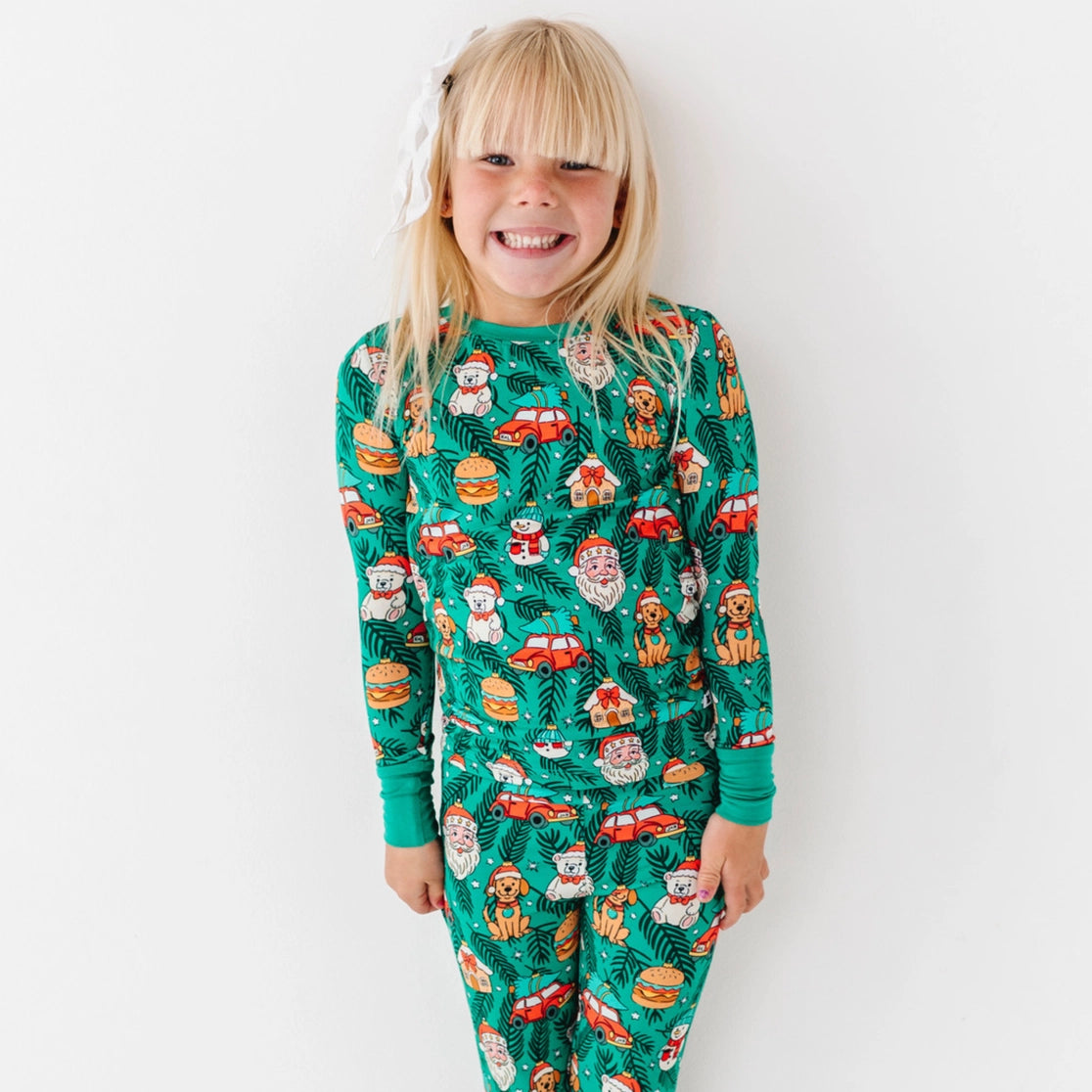 Kiki + Lulu Deck the Pjs Kids Pajamas