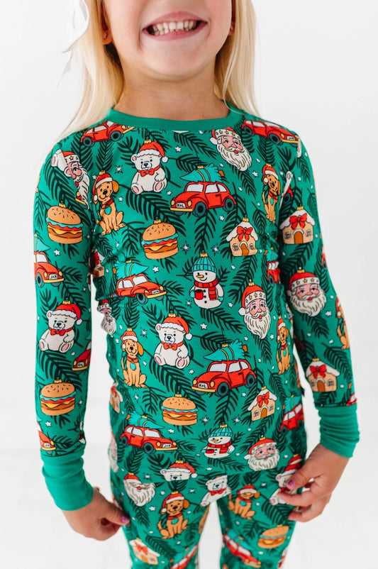 Kiki + Lulu Deck the Pjs Kids Pajamas
