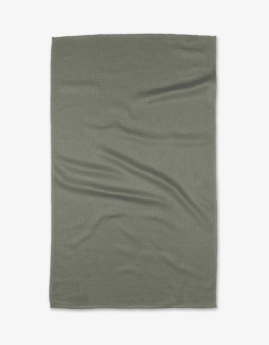 Geometry Hunter Green Tea Towel
