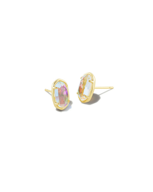 KENDRA SCOTT Grayson Gold Stud Earrings in Dichroic Glass