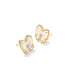 KENDRA SCOTT Haley Bow Gold Stud Earrings