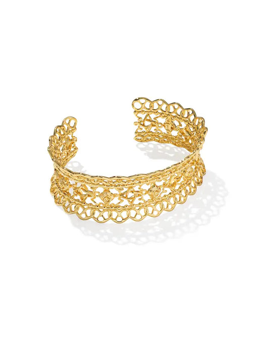 KENDRA SCOTT Krista Lace Gold Cuff Bracelet