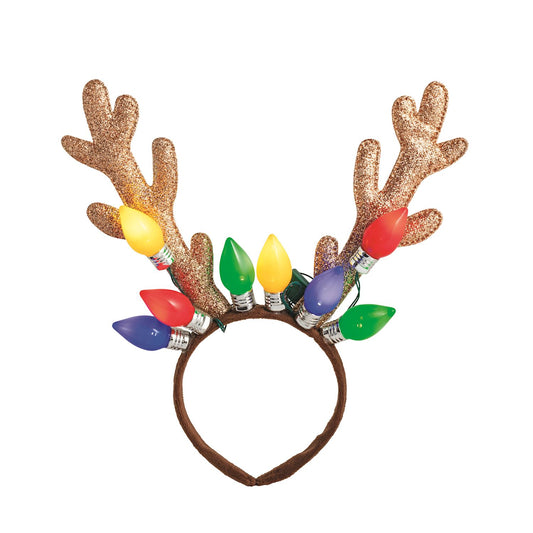 MUDPIE Gold Light-Up Bulb Headband