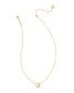 KENDRA SCOTT Volleyball Gold Short Pendant Necklace in White Mother-of-Pearl