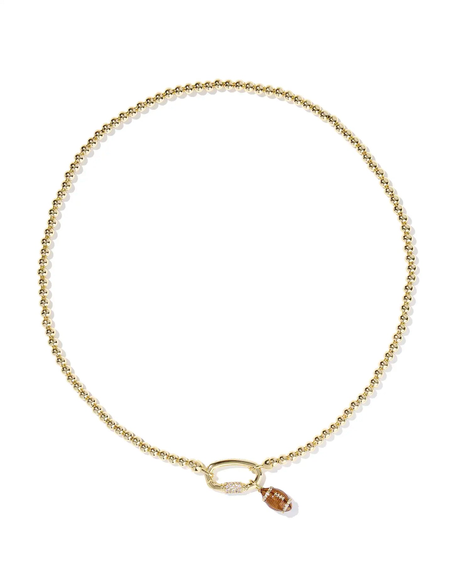 KENDRA SCOTT Football Gold Metal Strand Necklace