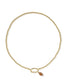 KENDRA SCOTT Football Gold Metal Strand Necklace