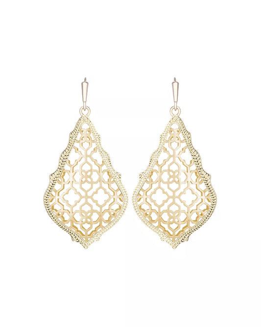 KENDRA SCOTT Kendra Scott Addie gold drop earrings in filigree