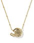 KENDRA SCOTT Football Helmet Gold Short Pendant Necklace