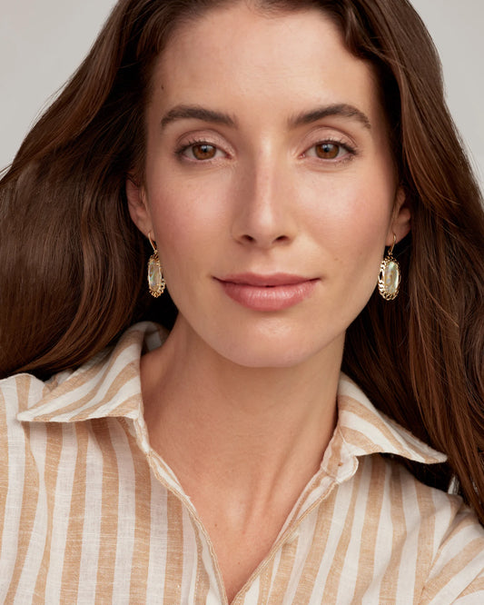 KENDRA SCOTT Dani Gold Figaro Frame Drop Earrings