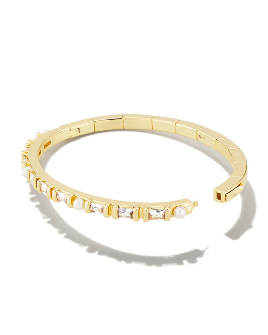 KENDRA SCOTT Gracie Gold Bangle Bracelet in White Mix
