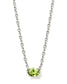 KENDRA SCOTT Cailin Silver Pendant Necklace in Green Peridot Crystal