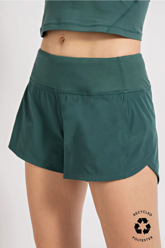 Stretch Woven 2 in 1 Active Shorts