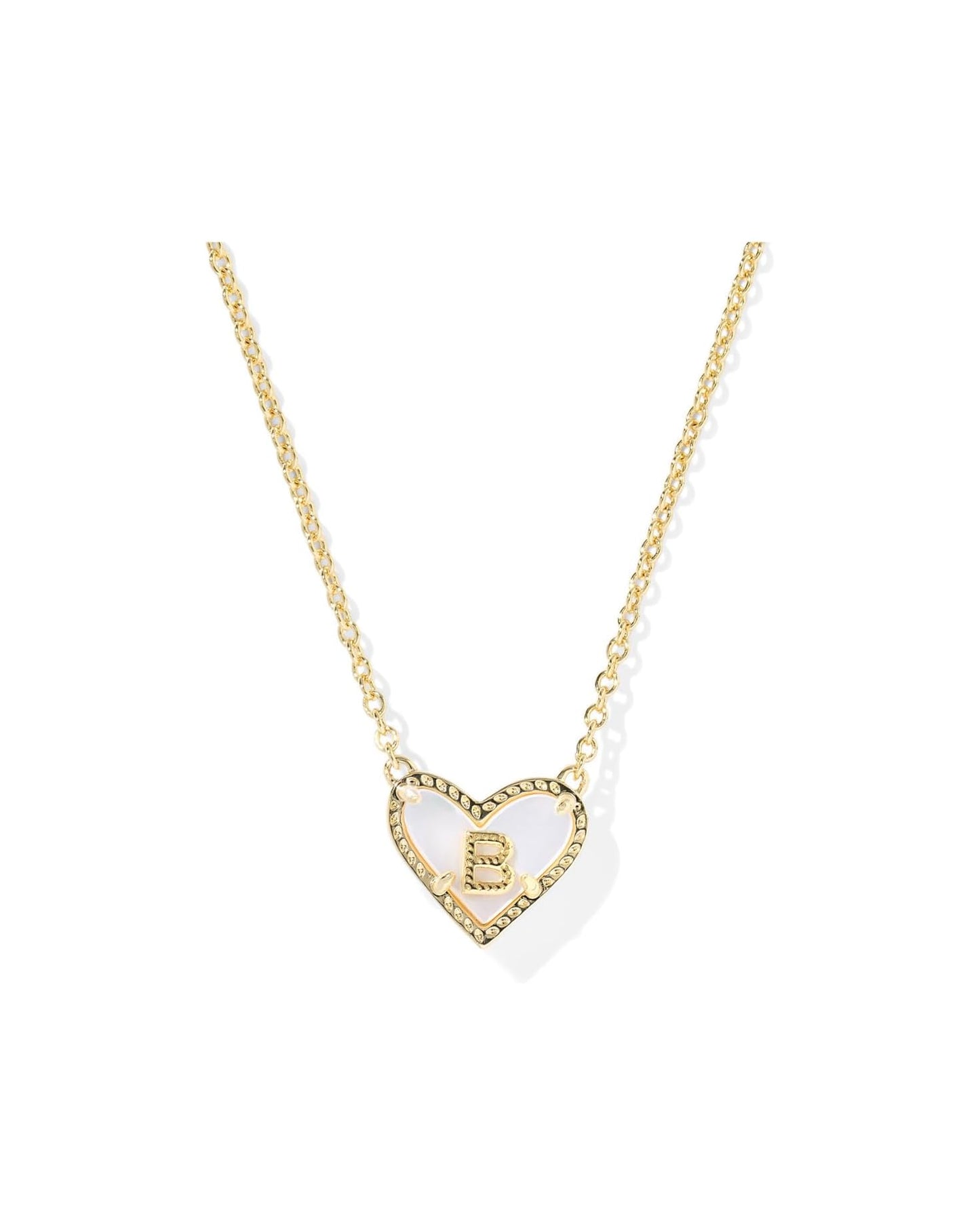 KENDRA SCOTT Heart Letter B Short Pendant Necklace