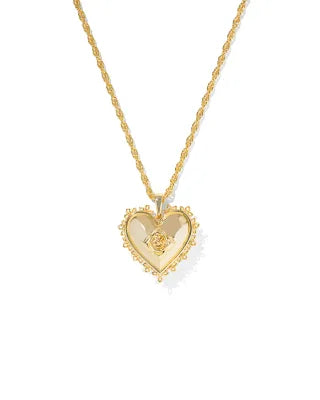 KENDRA SCOTT Mallory Rose Gold Locket Short Pendant Necklace