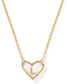 KENDRA SCOTT Heart Letter L Short Pendant Necklace