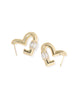 KENDRA SCOTT Emery Heart Gold Hoop Earrings