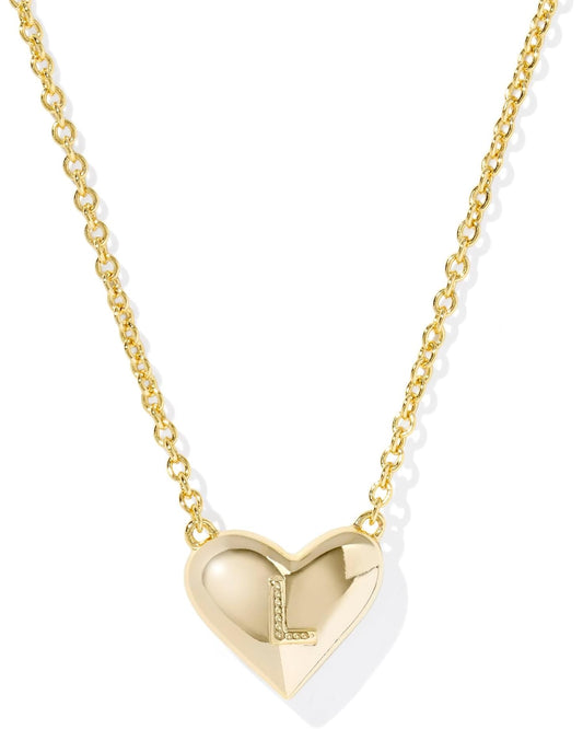 KENDRA SCOTT Heart Letter L Short Pendant Necklace