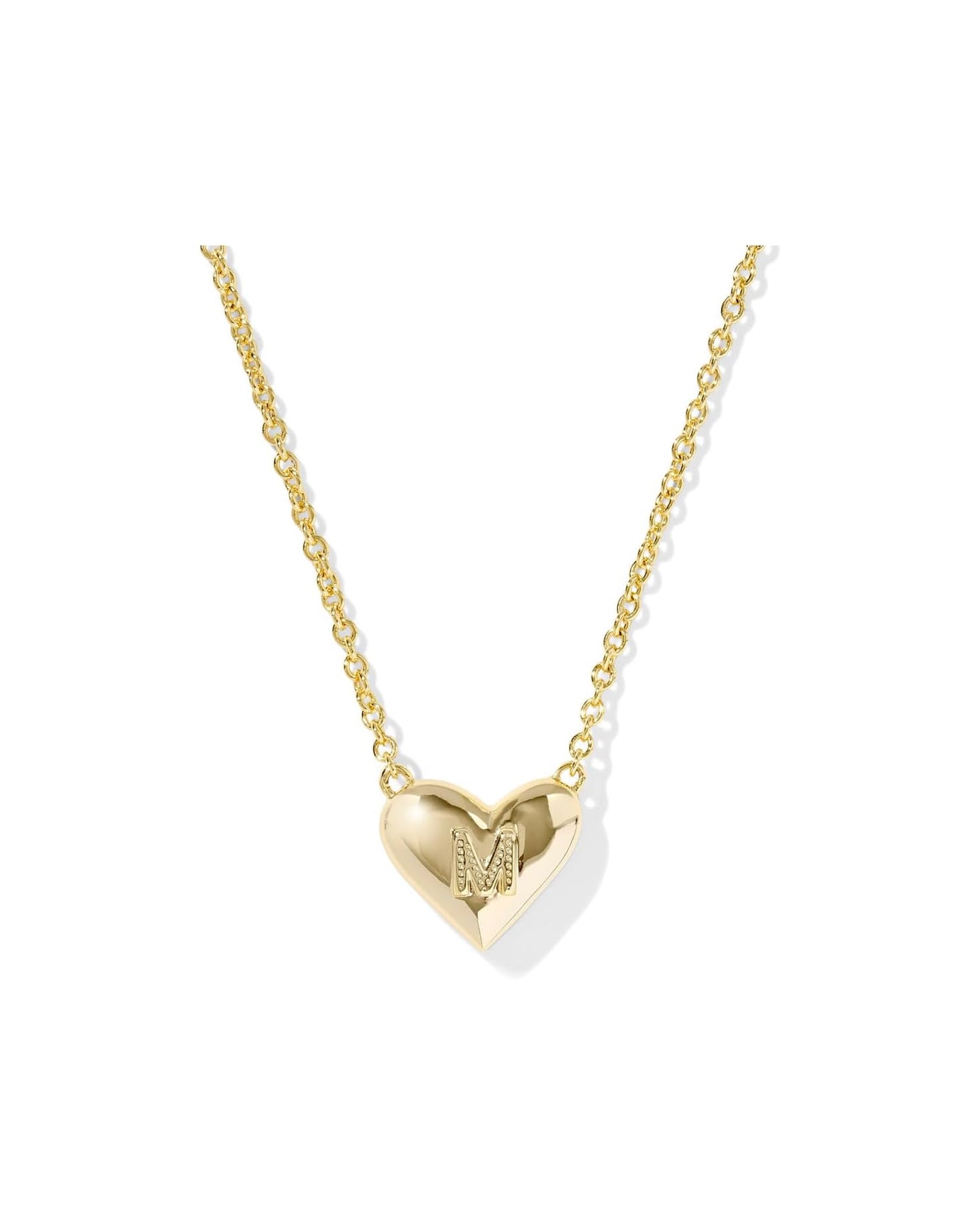 KENDRA SCOTT Heart Letter M Short Pendant Necklace