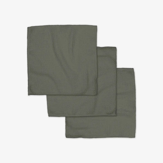 Geometry Hunter Green Dishcloth Set