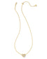 KENDRA SCOTT Holland Gold Heart Short Pendant Necklace in White