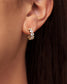 KENDRA SCOTT Cailin Gold Crystal Huggie Earrings in White Crystal