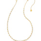 KENDRA SCOTT Juliette Gold Strand Necklace in White Crystal