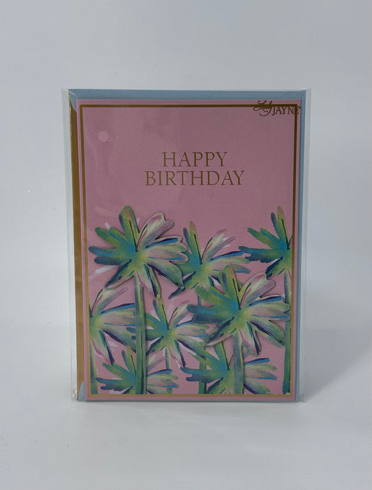 Greeting Card Palm Happy Birthday