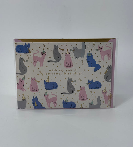 Greeting Card Purrfect Birthday