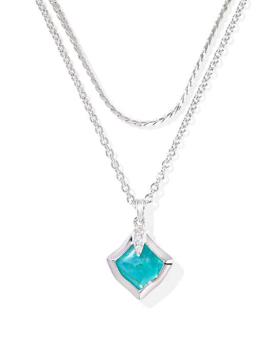 KENDRA SCOTT Joelle Silver Multi Strand Necklace