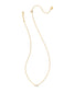 KENDRA SCOTT Juliette Gold Pendant Necklace in White Crystal