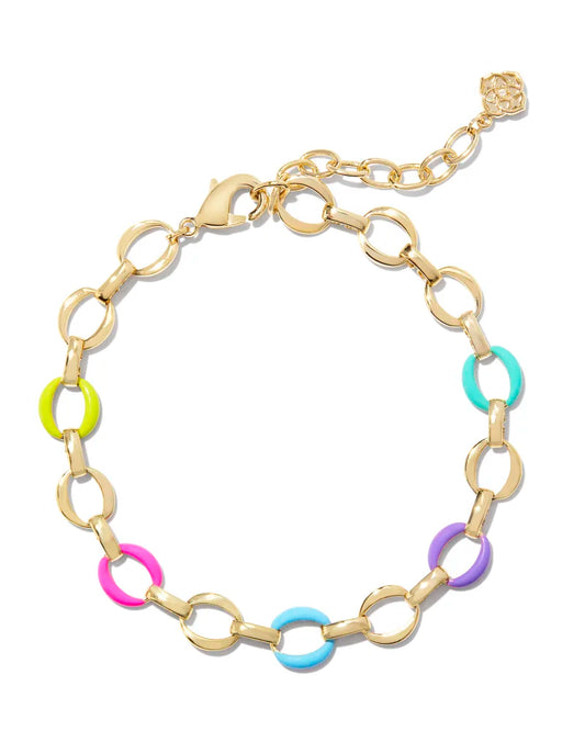 KENDRA SCOTT Kelsey Gold Chain Bracelet in Multi Mix